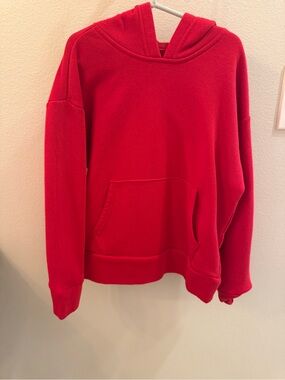 Old Navy Bright Red Kid’s Hooded Pullover Sweater